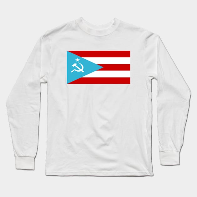 Democratic Peoples Republic of Independent Puerto Rico Flag 2ND Variation Long Sleeve T-Shirt by RevolutionToday